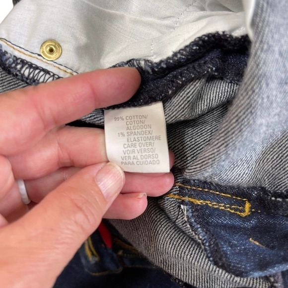 Anne Klein Womens Jeans Side Print High Rise Sz 8 Straight Leg Medium Wash EUC - Picture 10 of 11